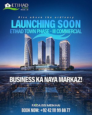 Etihad Town Phase 3 Commercial – A Strategic Business Destination in Lahore