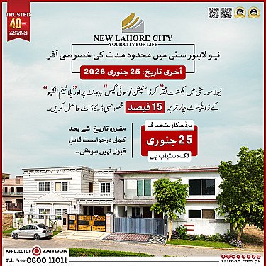 Limited-Time Special Offer at New Lahore City - A Golden Opportunity for Smart Investors