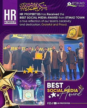 HR Properties Receives Best Social Media Team Award from Etihad Town Management at Etihad Town Phase 3 Commercial Launch Event