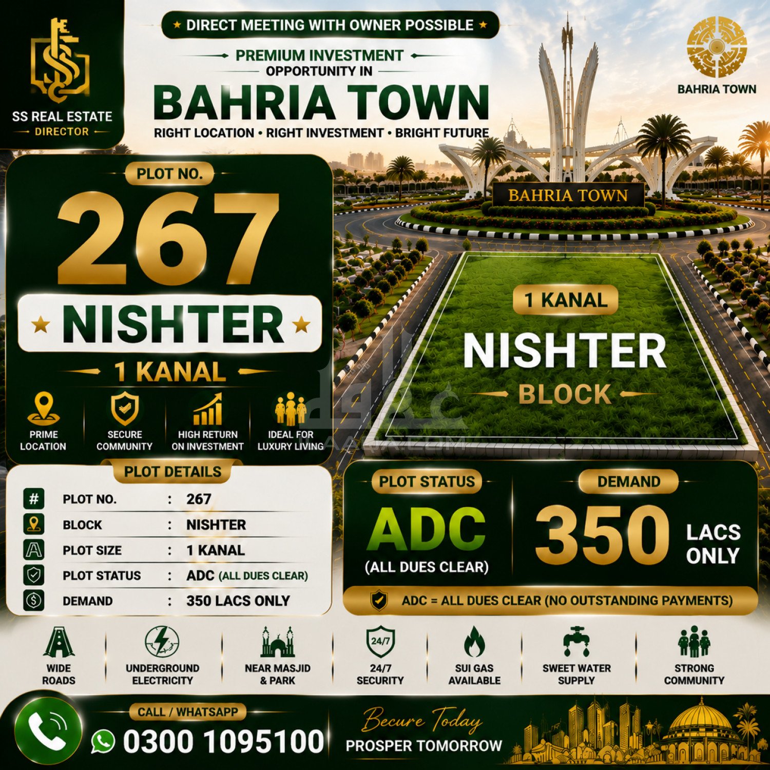 1 Kanal Plot for sale in Sector E - Nishtar Block, Bahria Town, Lahore - (ID-15731)