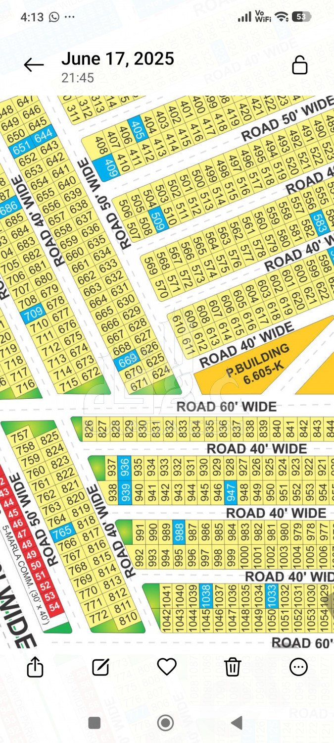 10 Marla Plot for sale in Phase 4 - G5 Block, Bahria Orchard, Lahore - (ID-15752)
