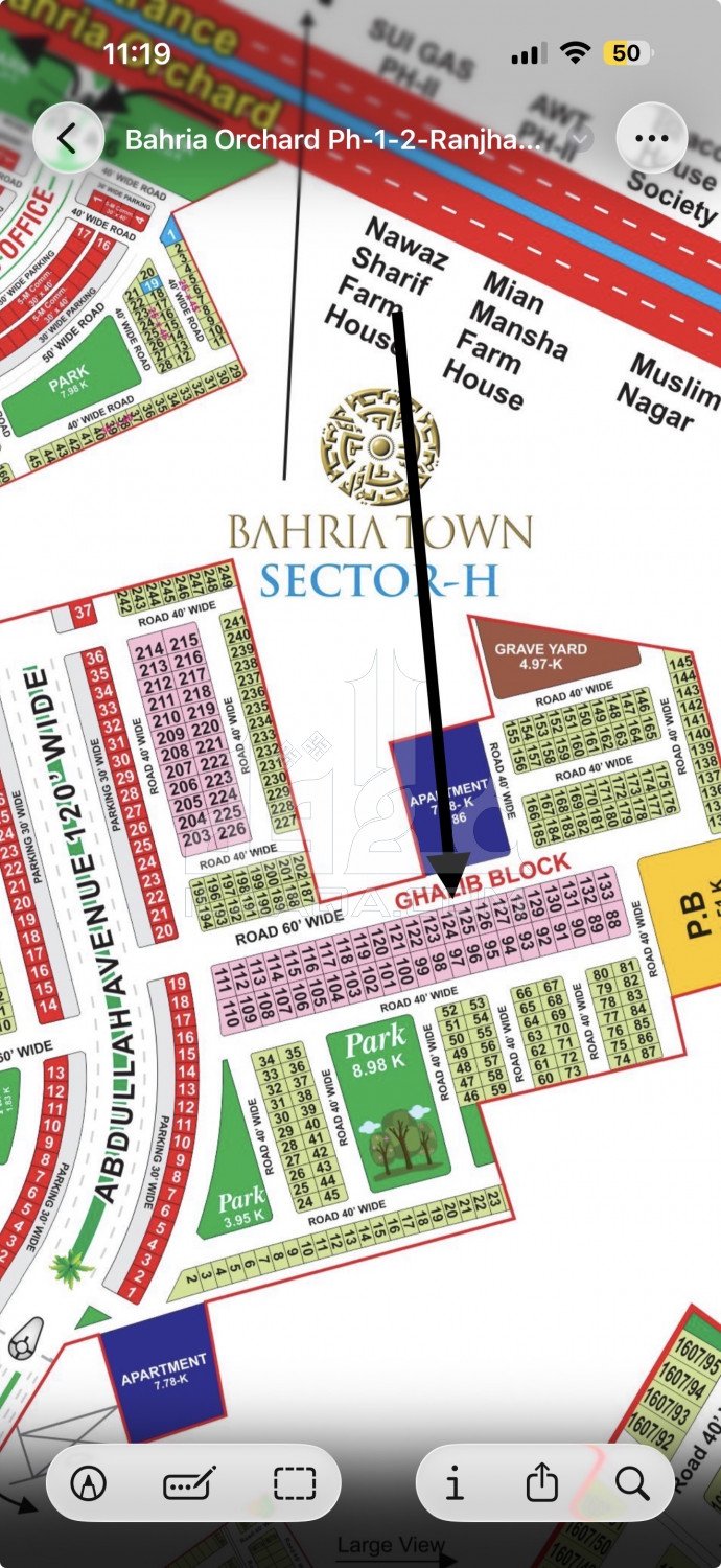 8 Marla Plot for sale in Sector H - Ghalib Block, Bahria Town, Lahore - (ID-15787)