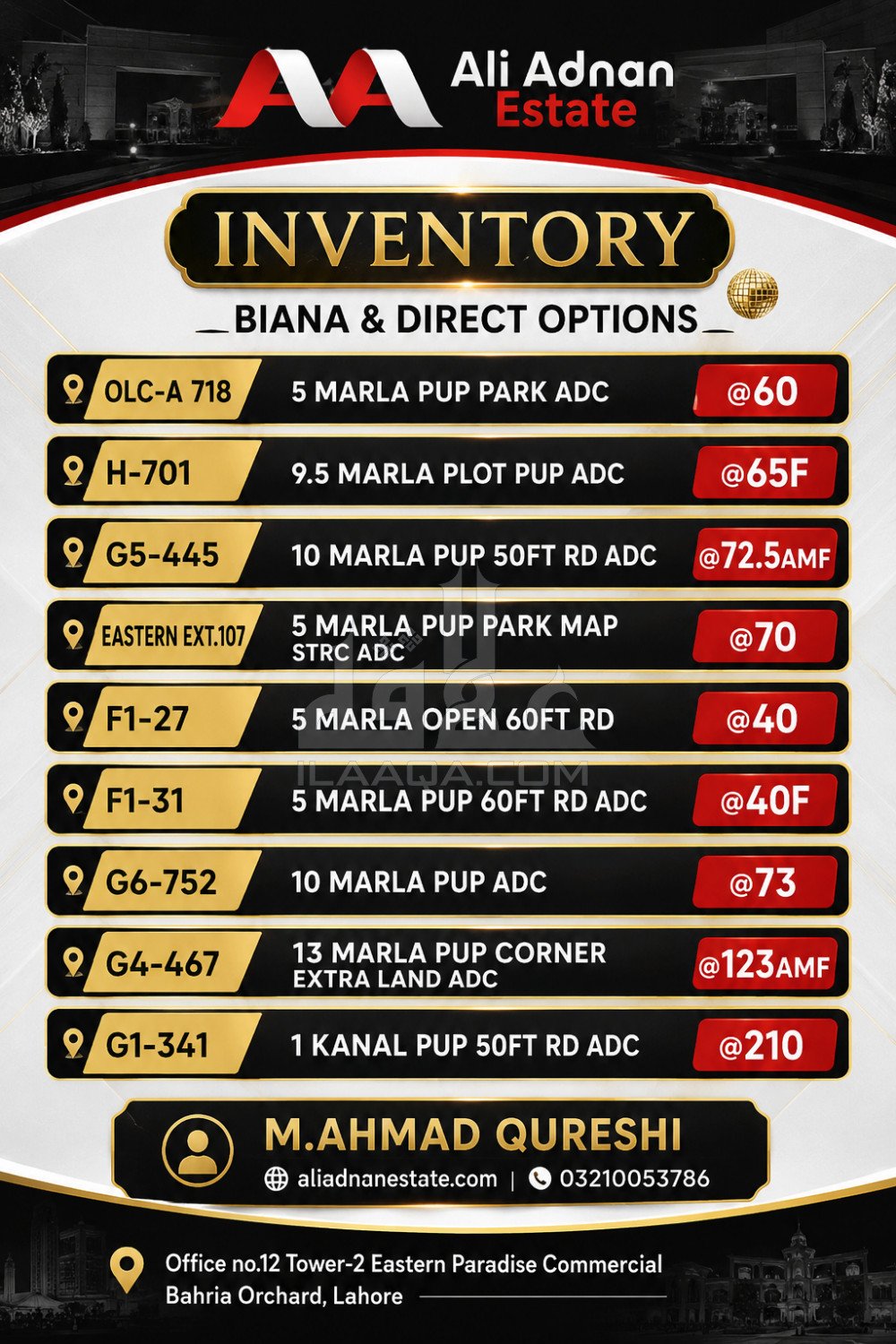 5 Marla Plot for sale in Bahria Orchard, Lahore - (ID-15803)