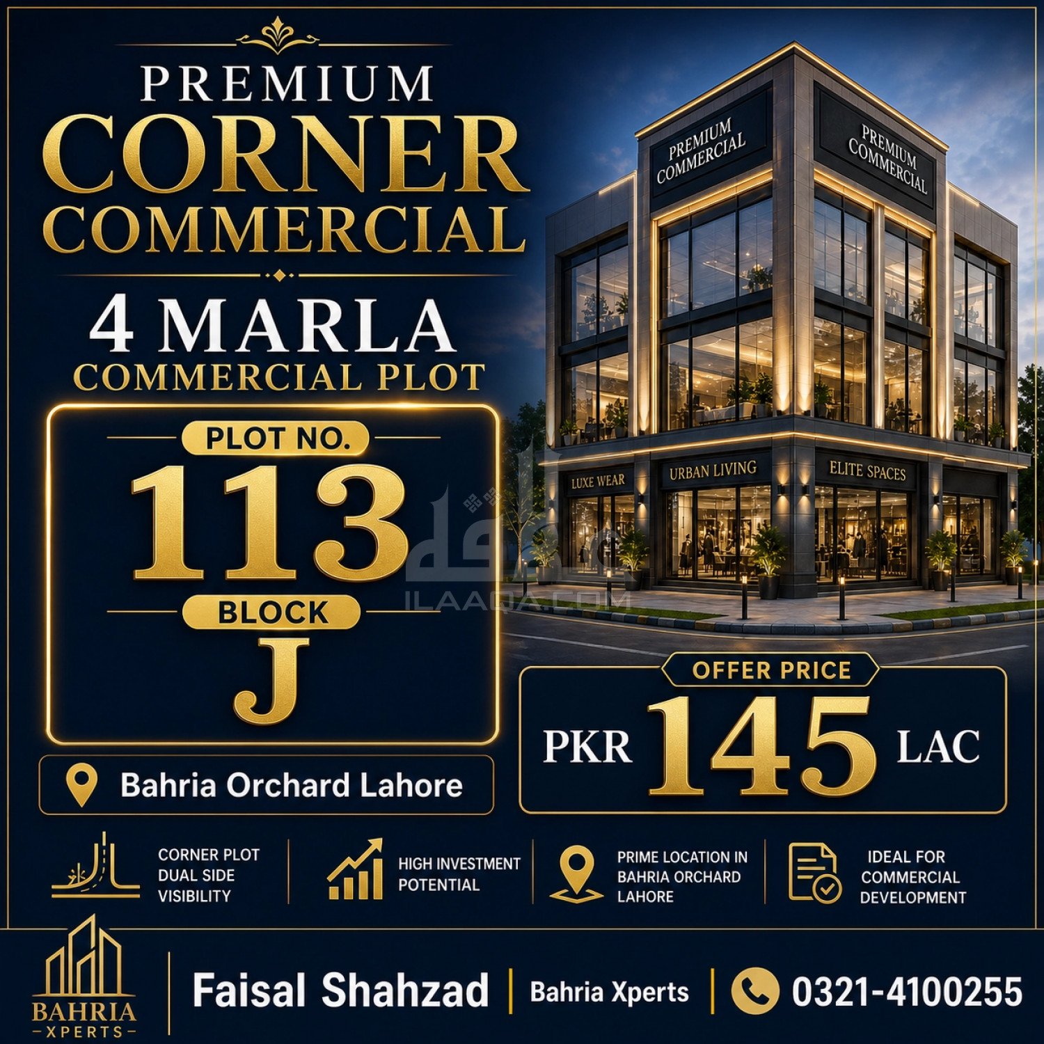 4 Marla Plot for sale in Phase 2 - J Block Commercial, Bahria Orchard, Lahore - (ID-15810)
