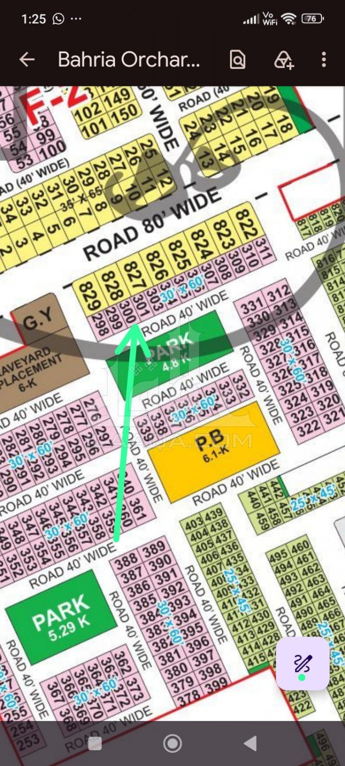 8 Marla Plot for sale in Phase 2 - F1 Block, Bahria Orchard, Lahore - (ID-15811)