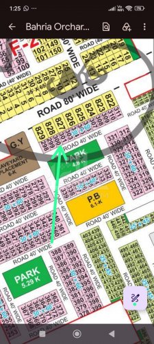 8 Marla Plot for sale in Phase 2 - F1 Block, Bahria Orchard, Lahore - (ID-15811)