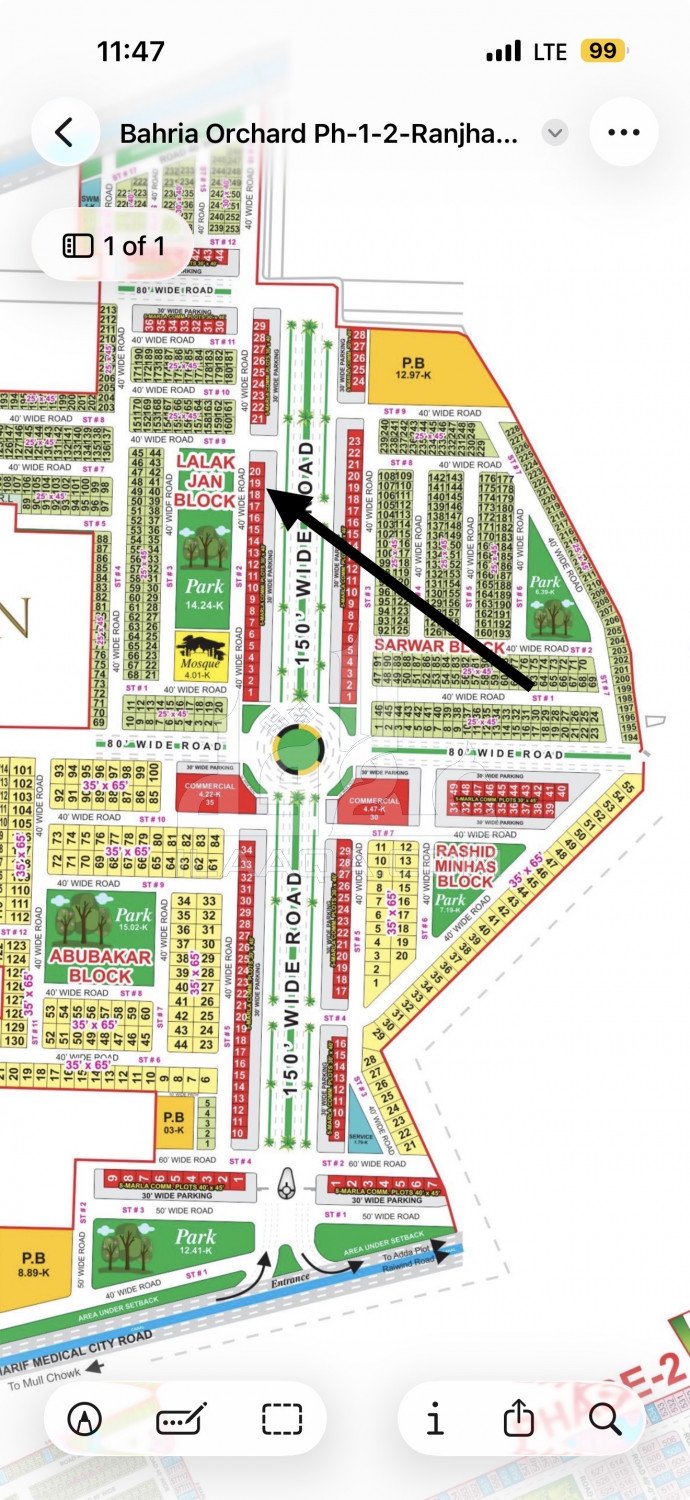 5 Marla Plot for sale in Sector G - Lalak Jan Block, Bahria Town, Lahore - (ID-15822)