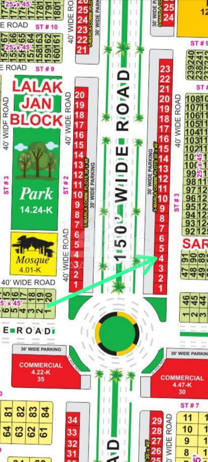 5.33 Marla Plot for sale in Sector G - Sarwar Block, Bahria Town, Lahore - (ID-15841)