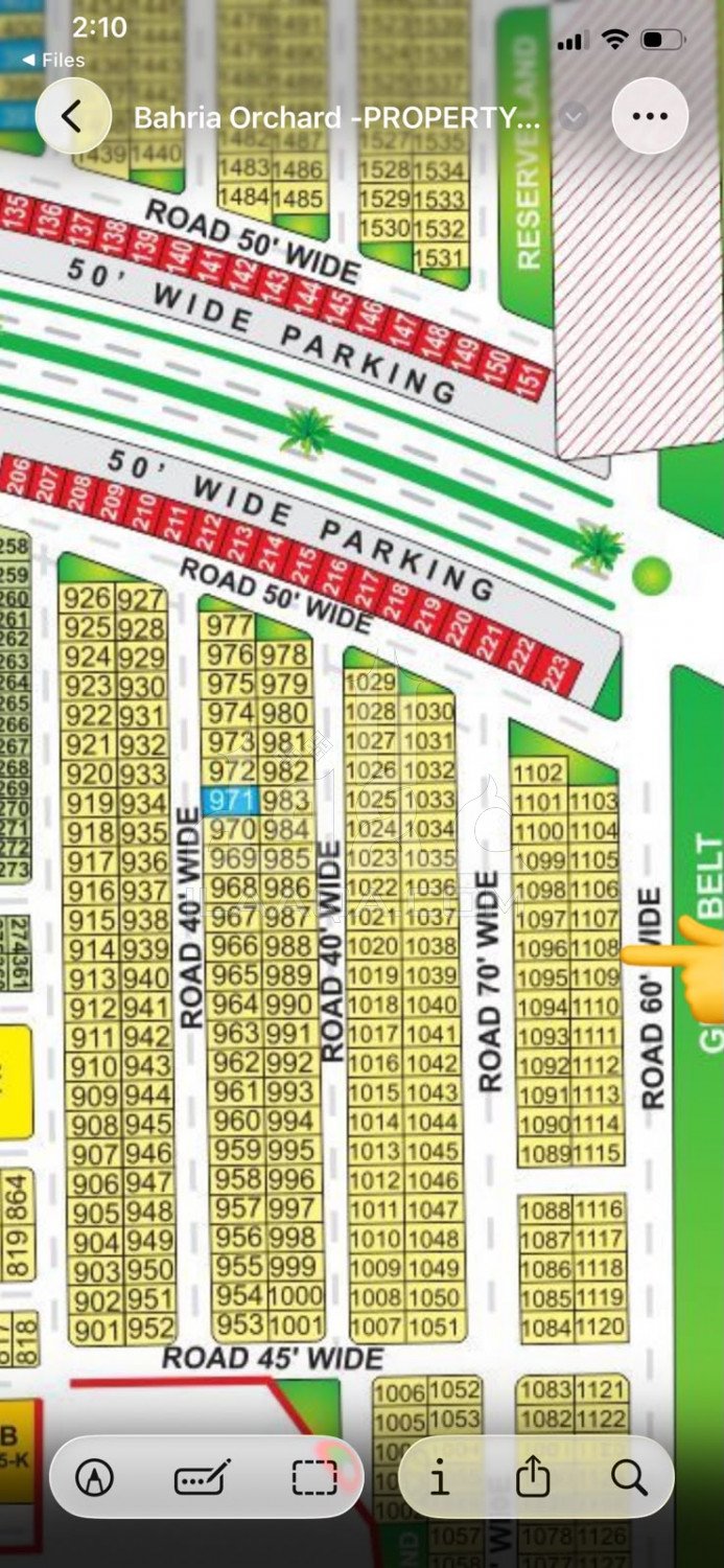 10 Marla Plot for sale in Phase 4 - G6 Block, Bahria Orchard, Lahore - (ID-15847)