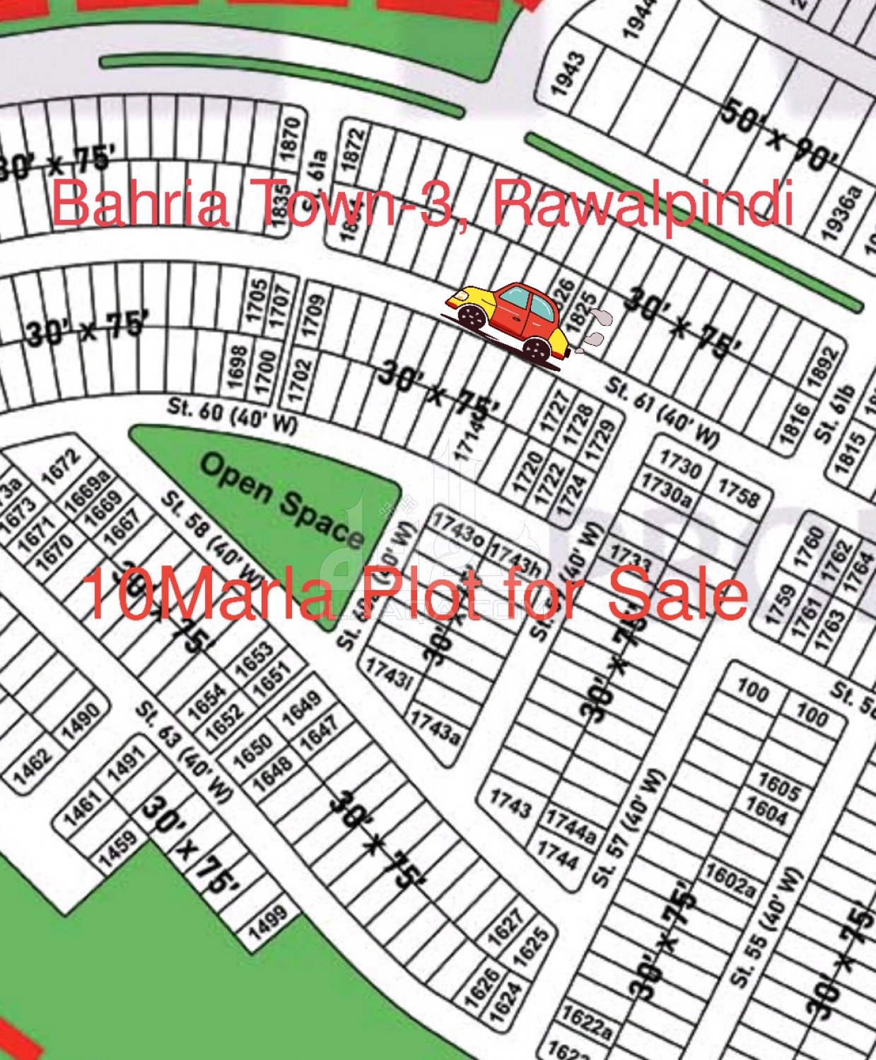 10 Marla Plot for sale in Phase 3, Bahria Town Phase 1-7, Rawalpindi - (ID-15901)