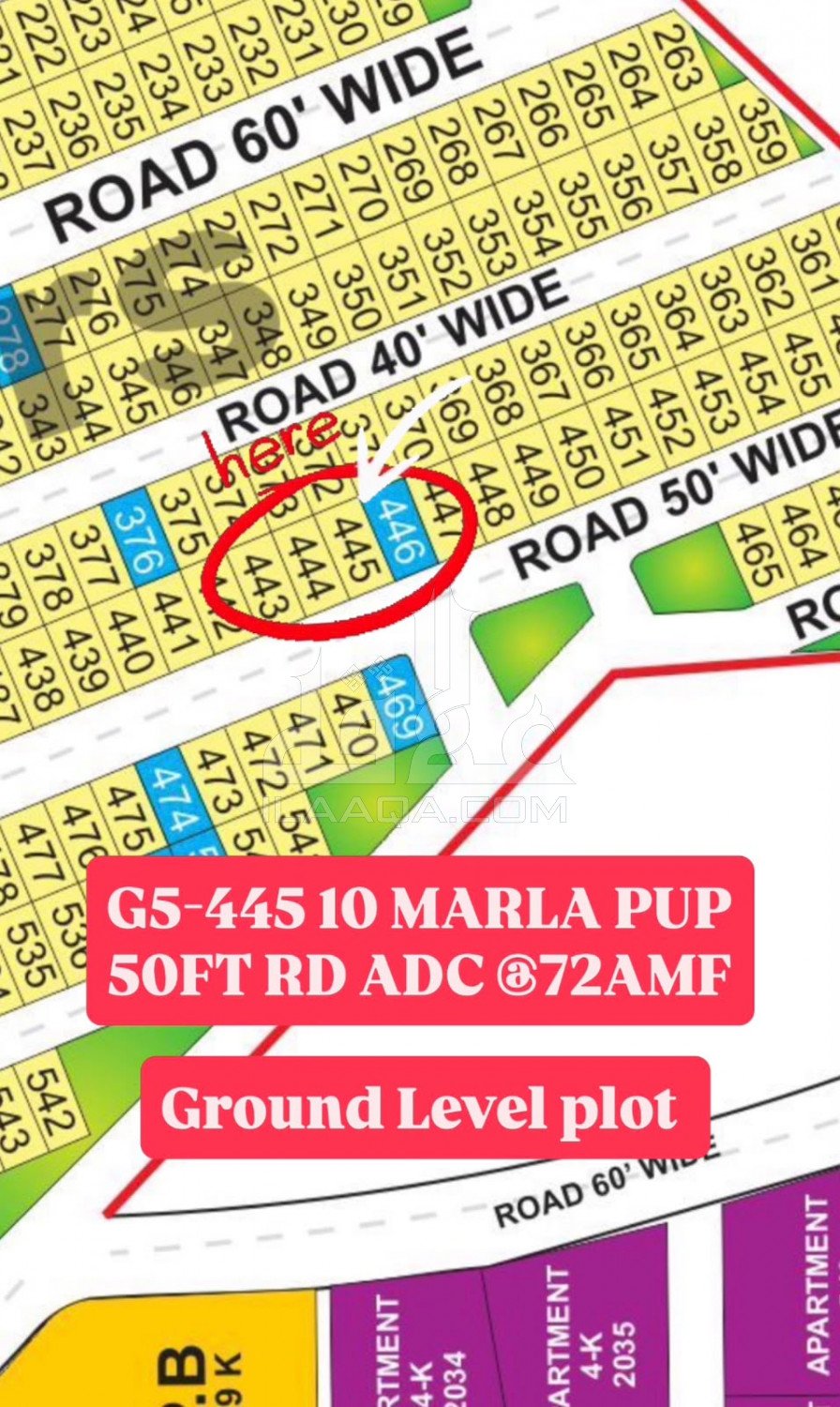 10 Marla Plot for sale in Phase 4 - G5 Block, Bahria Orchard, Lahore - (ID-15905)