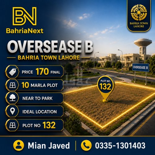 10 Marla Plot for sale in Overseas B Ext, Bahria Town, Lahore - (ID-15914)