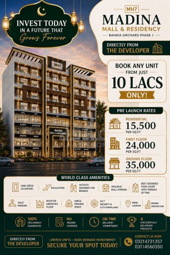5 Marla Plot for sale in Phase 4 - G6 Block, Bahria Orchard, Lahore - (ID-15958)