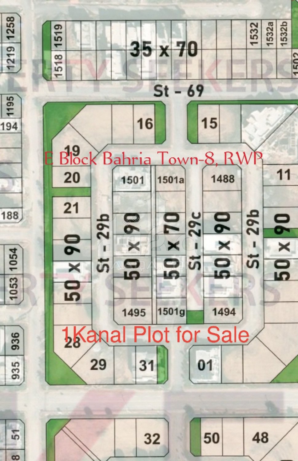 1 Kanal Plot for sale in Sector E, Bahria Town Phase 8, Rawalpindi - (ID-15985)