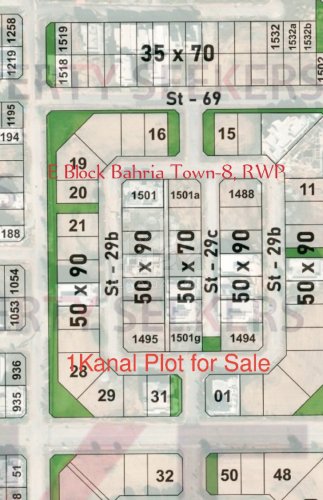 1 Kanal Plot for sale in Sector E, Bahria Town Phase 8, Rawalpindi - (ID-15985)