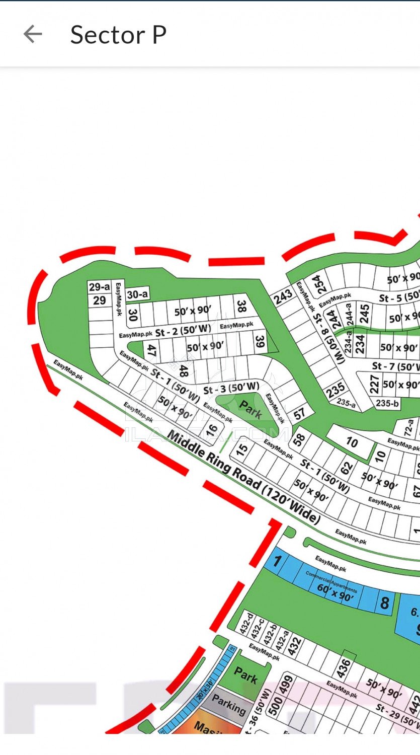 1 Kanal Plot for sale in Sector P, Bahria Town Phase 8, Rawalpindi - (ID-16004)