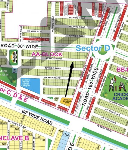 5 Marla Plot for sale in Sector D - AA Block, Bahria Town, Lahore - (ID-16012)