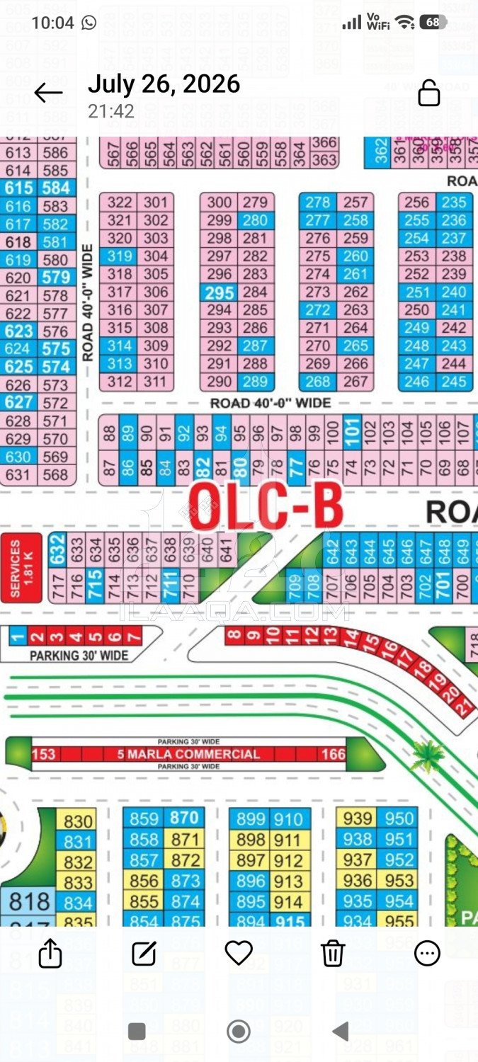 17.5 Marla Plot for sale in OLC-B Block, Bahria Orchard, Lahore - (ID-16013)