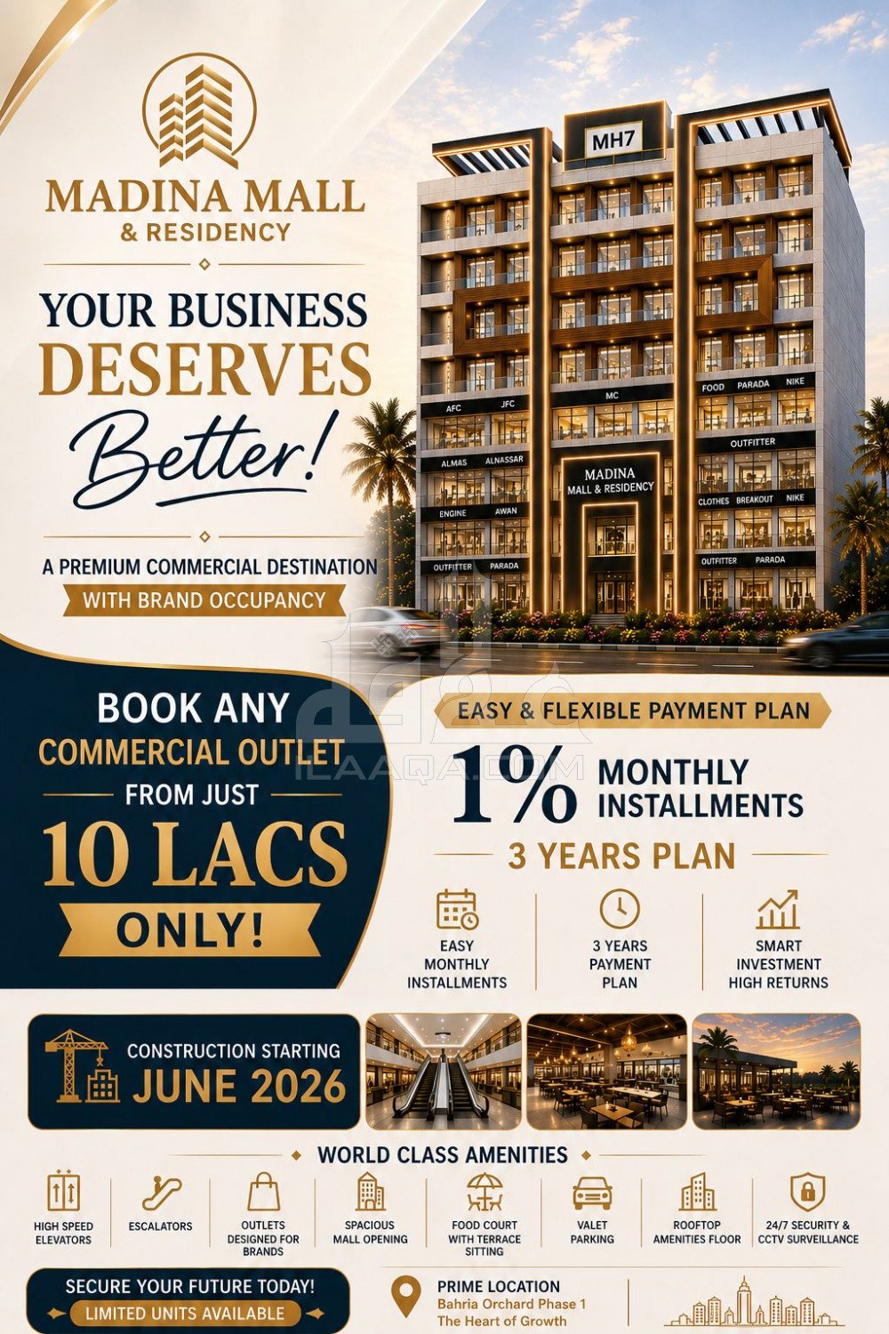 570 Sq. Feet Apartment for sale in Sector C - B Side, Bahria Town, Lahore - (ID-16033)