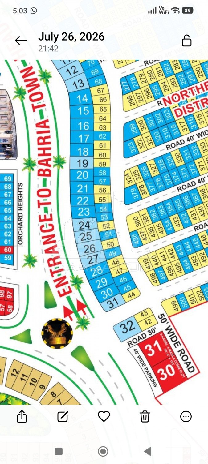 1 Kanal Plot for sale in Phase 1 - Northern District, Bahria Orchard, Lahore - (ID-16035)