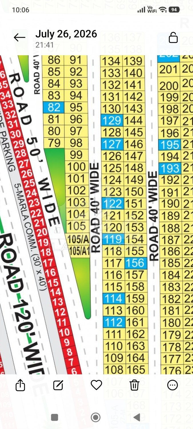 12 Marla Plot for sale in Phase 4 - G6 Block, Bahria Orchard, Lahore - (ID-16067)