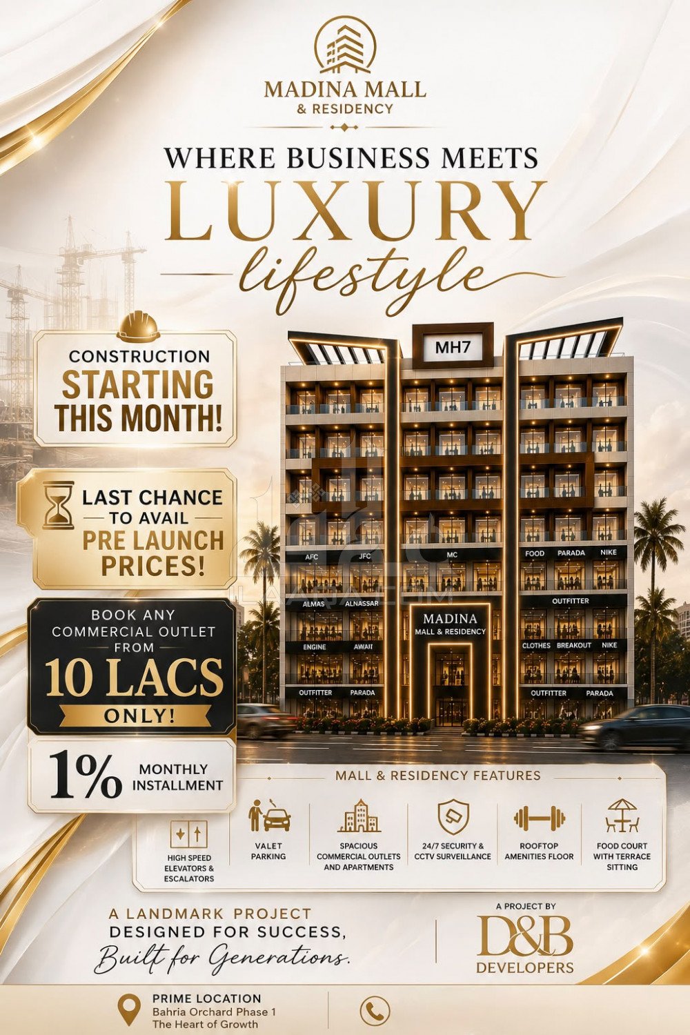 2 Marla Shop for sale in Phase 2 - C Block Commercial, Bahria Orchard, Lahore - (ID-16083)