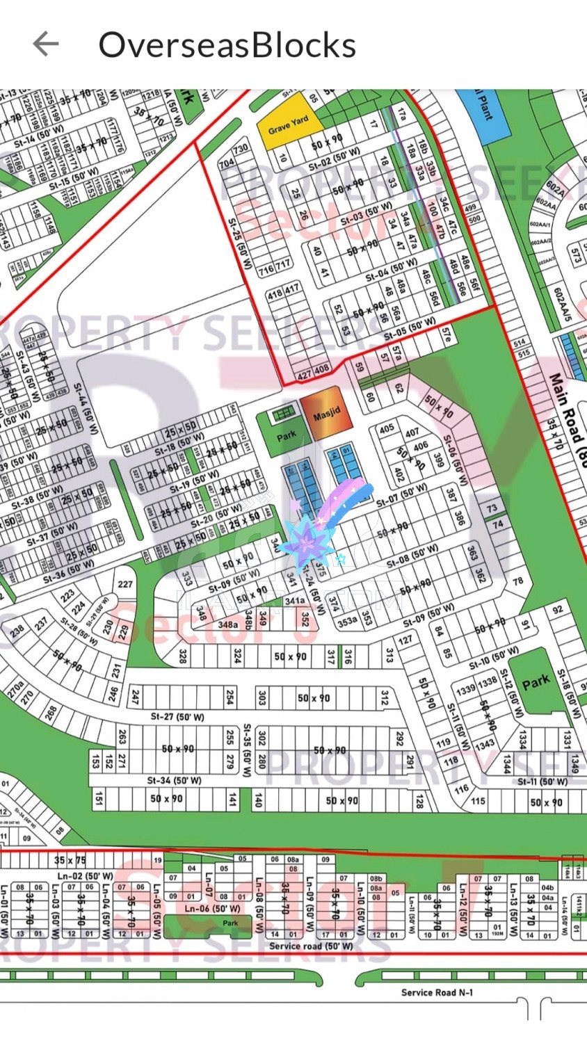 20 Marla Plot for sale in Overseas 5, Bahria Town Phase 8, Rawalpindi - (ID-16117)