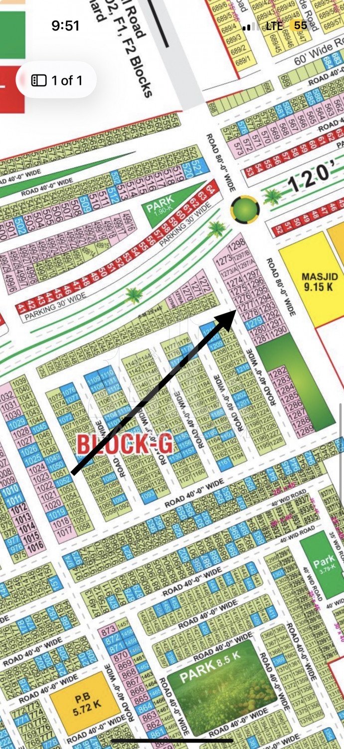 8 Marla Plot for sale in Phase 2 - G Block, Bahria Orchard, Lahore - (ID-16119)