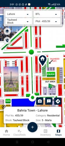 5 Marla Plot for sale in Sector F - Tauheed Block, Bahria Town, Lahore - (ID-16192)