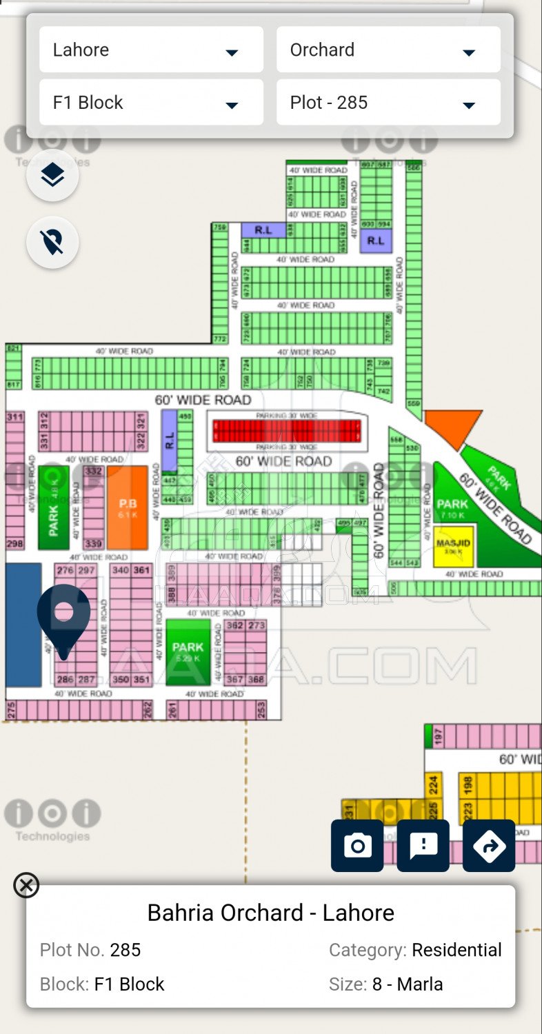 8 Marla Plot for sale in Phase 2 - F Block, Bahria Orchard, Lahore - (ID-16211)