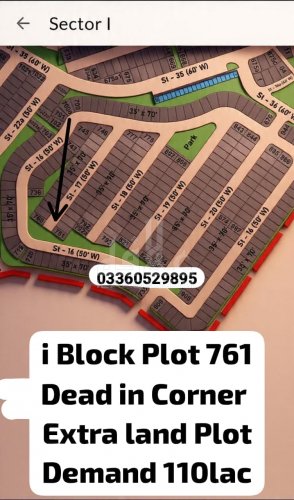 13 Marla Plot for sale in Sector I, Bahria Town Phase 8, Rawalpindi - (ID-16222)