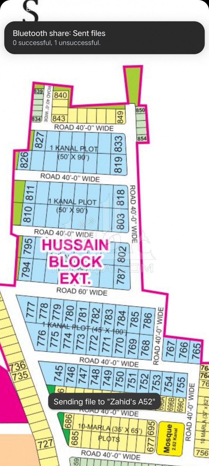 19.5 Marla Plot for sale in Sector C - Nargis/Hussain Ext., Bahria Town, Lahore - (ID-16226)
