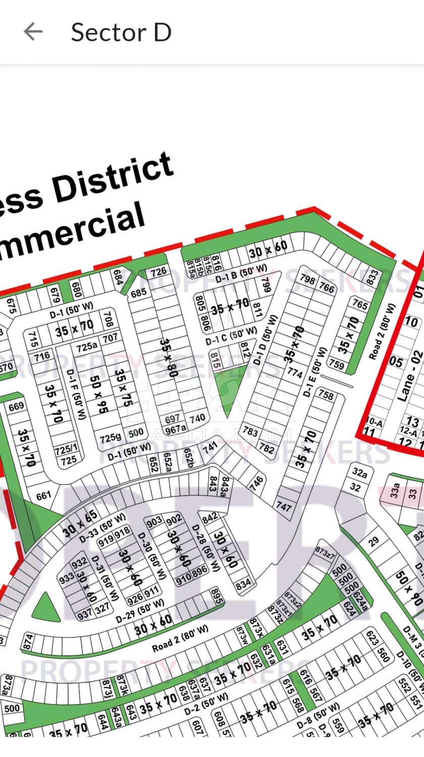 8 Marla Plot for sale in Sector D, Bahria Town Phase 8, Rawalpindi - (ID-16231)