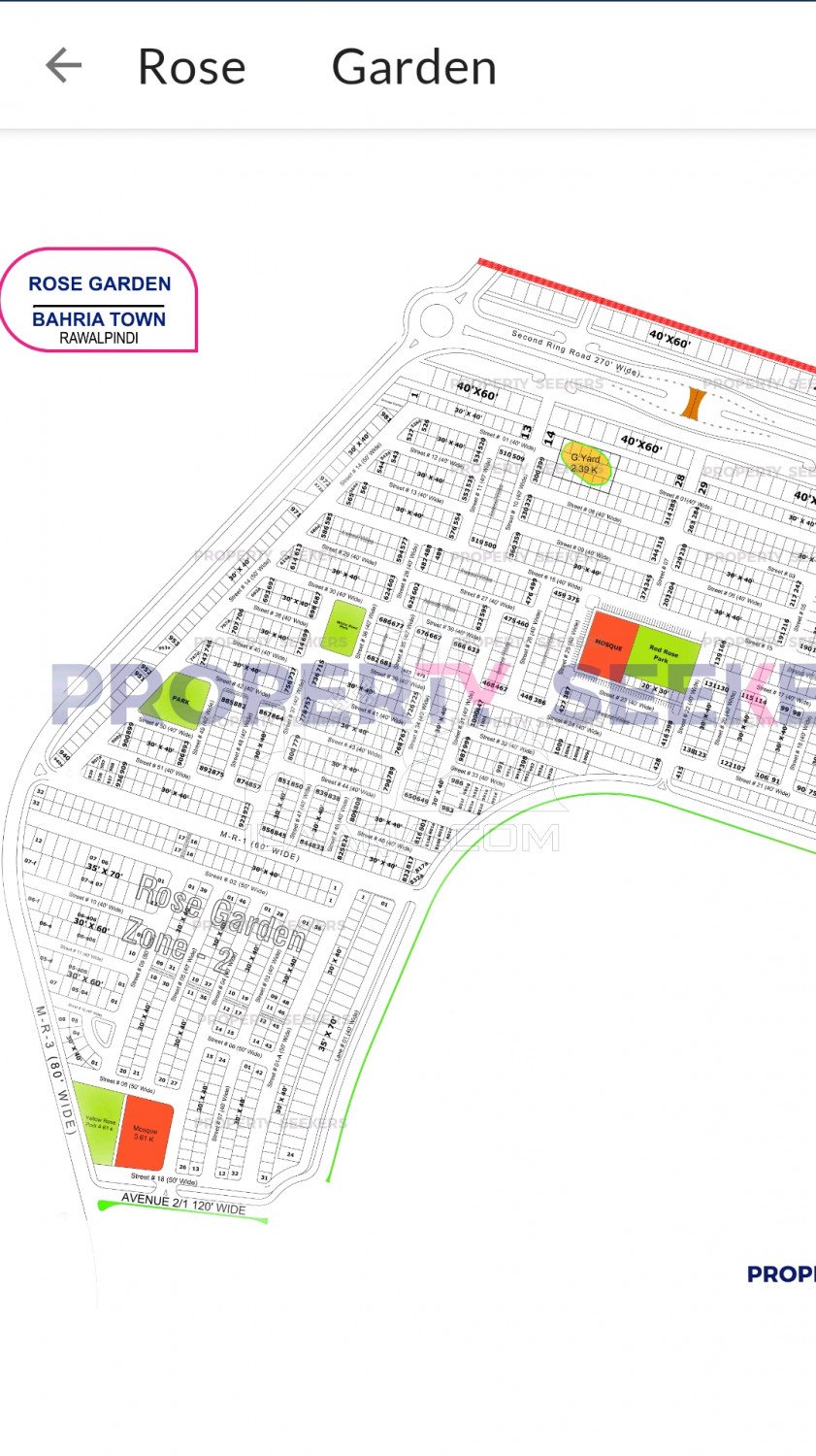 7 Marla Plot for sale in Rose Garden Zone 1, Bahria Town Phase 8, Rawalpindi - (ID-16238)