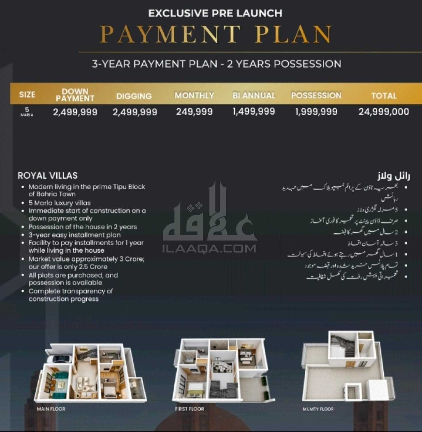 5 Marla House for sale in Sector F - Tipu Sultan Ext., Bahria Town, Lahore - (ID-16260)