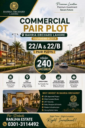 4 Marla Plot for sale in Phase 1 - Southern District, Bahria Orchard, Lahore - (ID-16270)