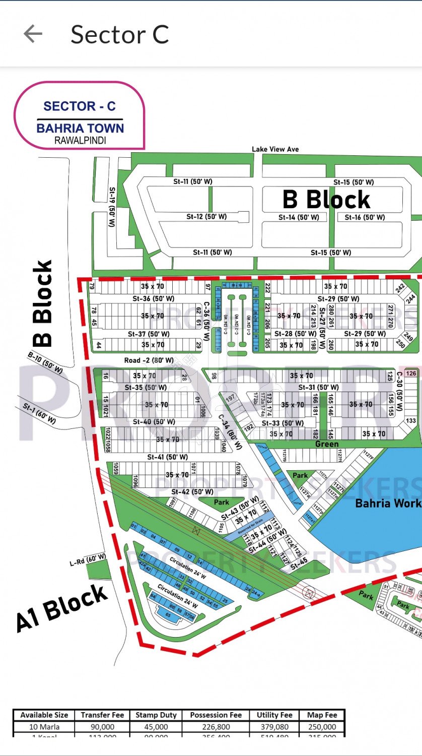 10 Marla Plot for sale in Sector C, Bahria Town Phase 8, Rawalpindi - (ID-16276)