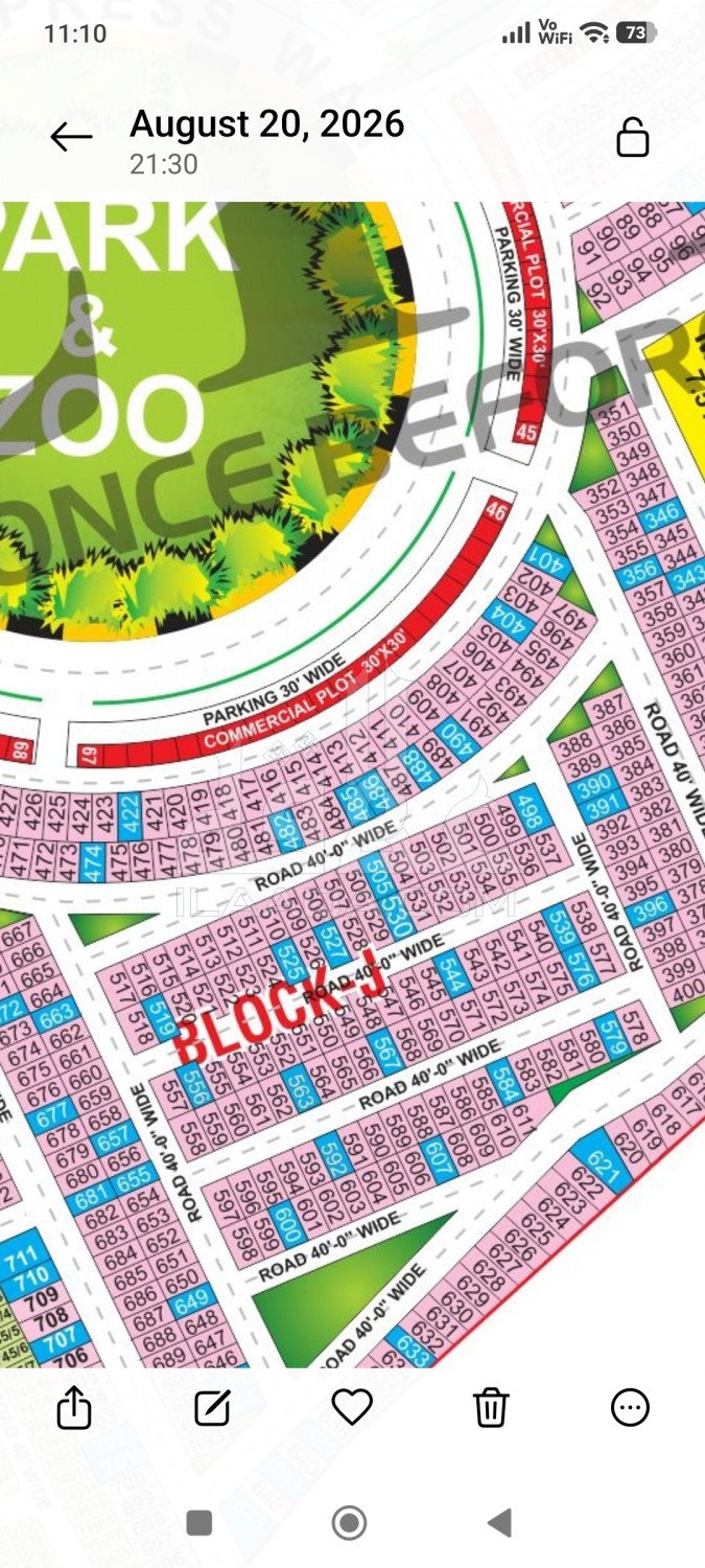 8 Marla Plot for sale in Phase 2 - J Block, Bahria Orchard, Lahore - (ID-16280)
