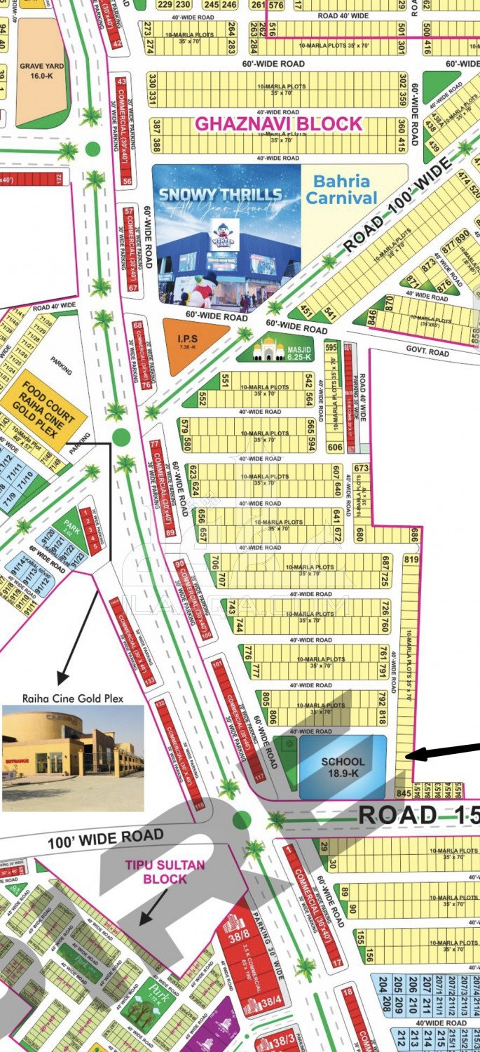 10 Marla Plot for sale in Sector F - Ghaznavi Block, Bahria Town, Lahore - (ID-16312)
