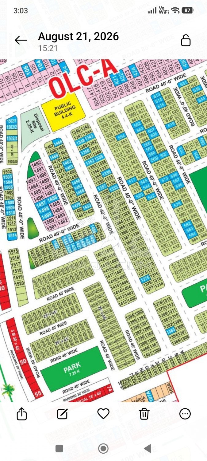 6.25 Marla Plot for sale in OLC-A Block, Bahria Orchard, Lahore - (ID-16346)