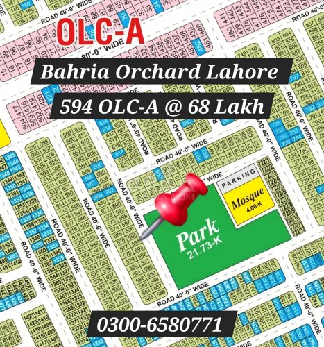 5 Marla Plot for sale in OLC-A Block, Bahria Orchard, Lahore - (ID-16361)