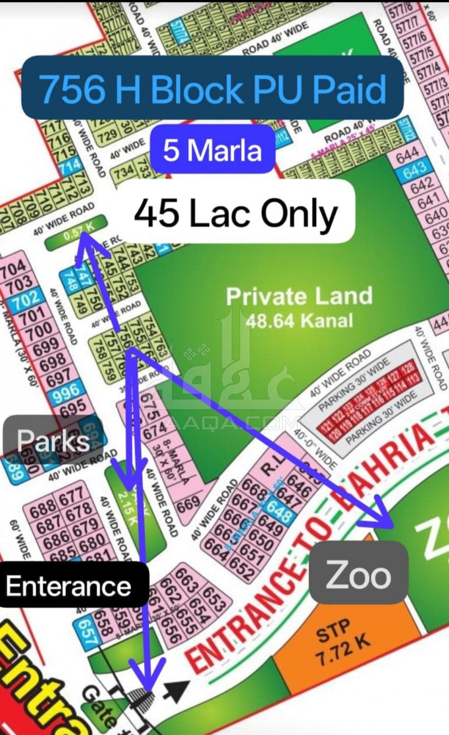 5 Marla Plot for sale in Phase 2 - H Block, Bahria Orchard, Lahore - (ID-16385)