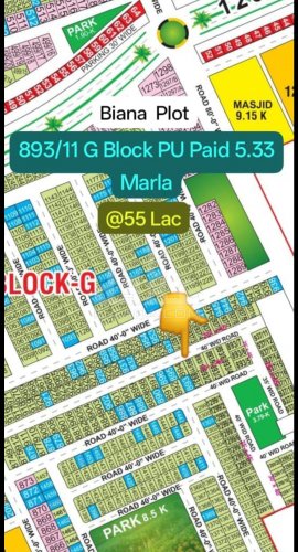 5.33 Marla Plot for sale in Phase 2 - G Block, Bahria Orchard, Lahore - (ID-16423)
