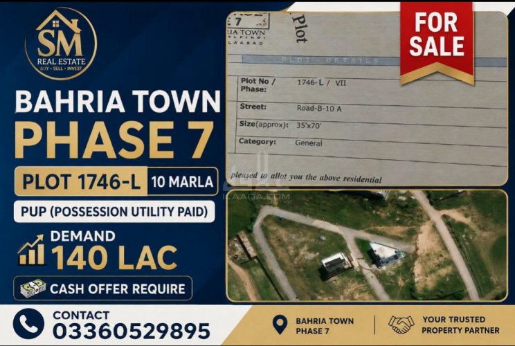10 Marla Plot for sale in Phase 7, Bahria Town Phase 1-7, Rawalpindi - (ID-16518)