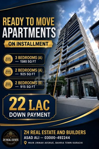 915 Sq. Feet Apartment for sale in Jinnah Avenue Commercial, Bahria Town, Karachi - (ID-16519)