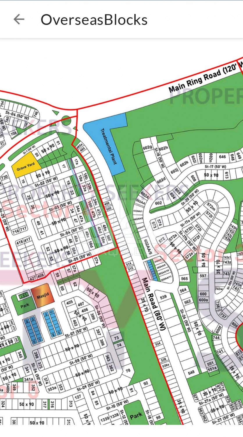 10 Marla Plot for sale in Overseas 3, Bahria Town Phase 8, Rawalpindi - (ID-16531)