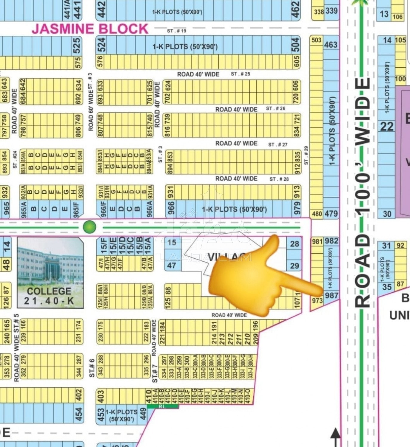 16 Marla Plot for sale in Sector C - Jasmine Block, Bahria Town, Lahore - (ID-16540)