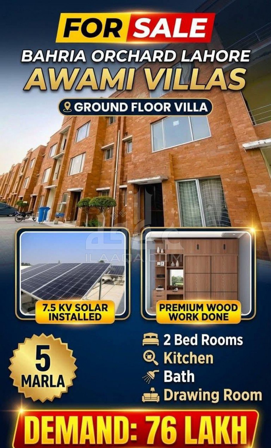 5 Marla Villa for sale in Awami Villas, Bahria Orchard, Lahore - (ID-16546)