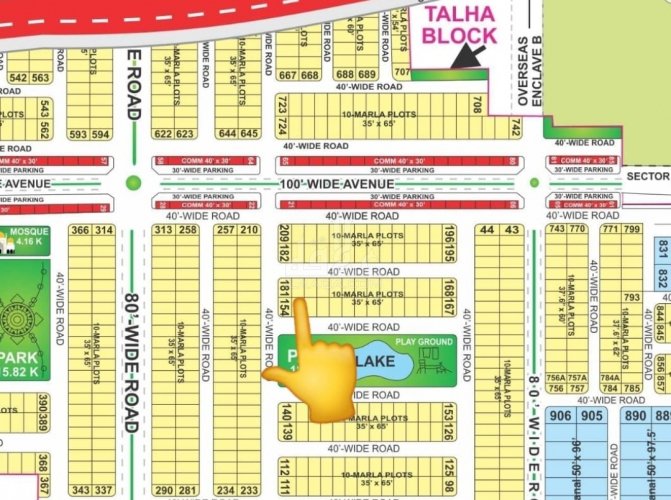10 Marla Plot for sale in Sector F - Talha Block, Bahria Town, Lahore - (ID-16555)