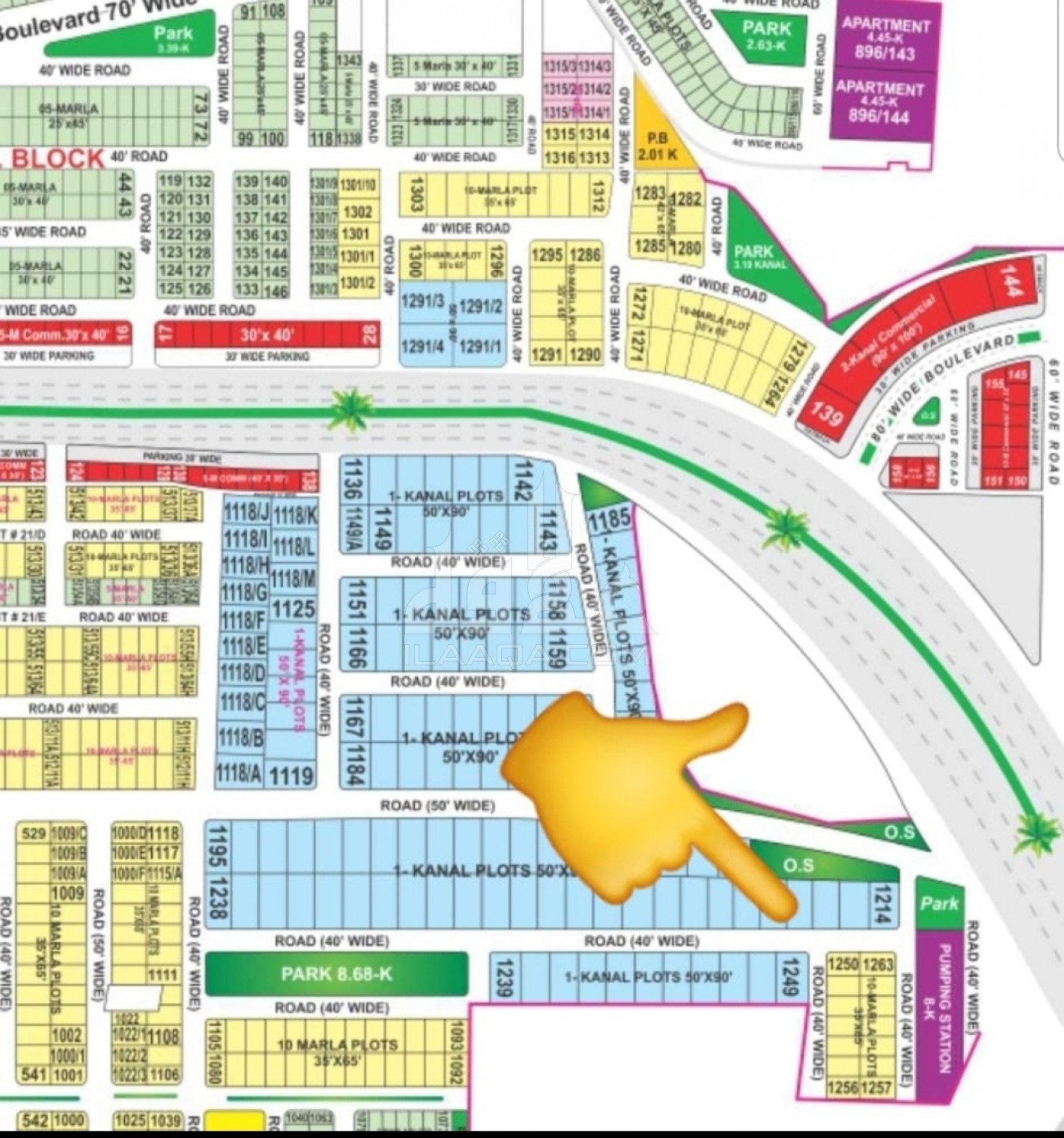 1 Kanal Plot for sale in Sector F - Tauheed Block, Bahria Town, Lahore - (ID-16632)